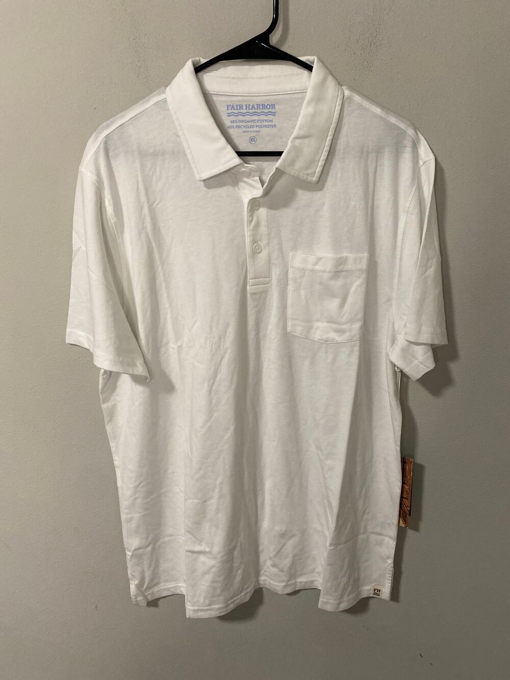 Fair Harbor Atlantic Polo White Mens XL NWT
